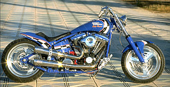 Blue Cafe Racer US-MOTOS-IBIZA.com